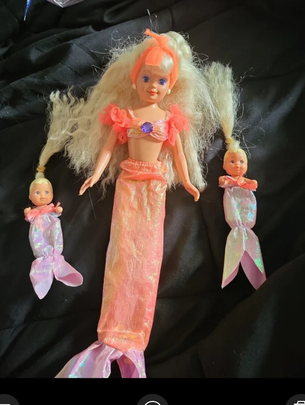 vintage 1993 Mermaid Skipper and the Sea Twins Barbie doll set by Mattel. Comple